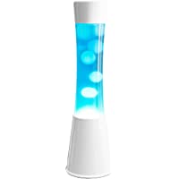 Fisura LT0324 Lámpara de Lava Magma Grande Blanca con Liquido de Color Azul | Lámpara de Lava Original Color Azul…